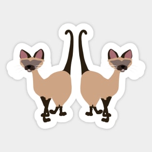 Identical Feline Twins Sticker